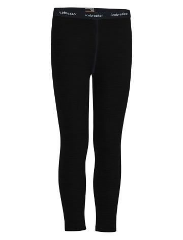 Icebreaker Merino 200 Oasis Thermal Gyerek Leggings Fekete | HU 1935ILHS